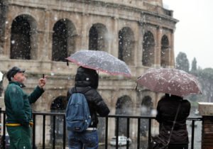 neve sulla città