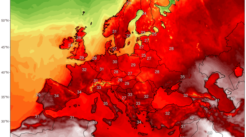 Anticiclone subtropicale all'esordio del mese di Luglio, temperature attese in forte aumento