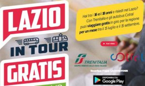 Lazio in Tour, l'iniziativa per i giovani per viaggiare un mese gratis