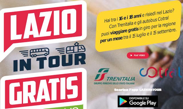 Lazio in Tour, l'iniziativa per i giovani per viaggiare un mese gratis