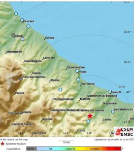 Forte scossa in Molise nei pressi di Montefalcone avvertita nel Lazio