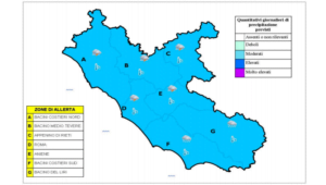 bollettino di vigilanza meteorologica per il Lazio per il 14 Agosto 2018