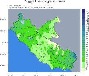 Piogge Rete Idrografico Lazio 20 Novembre