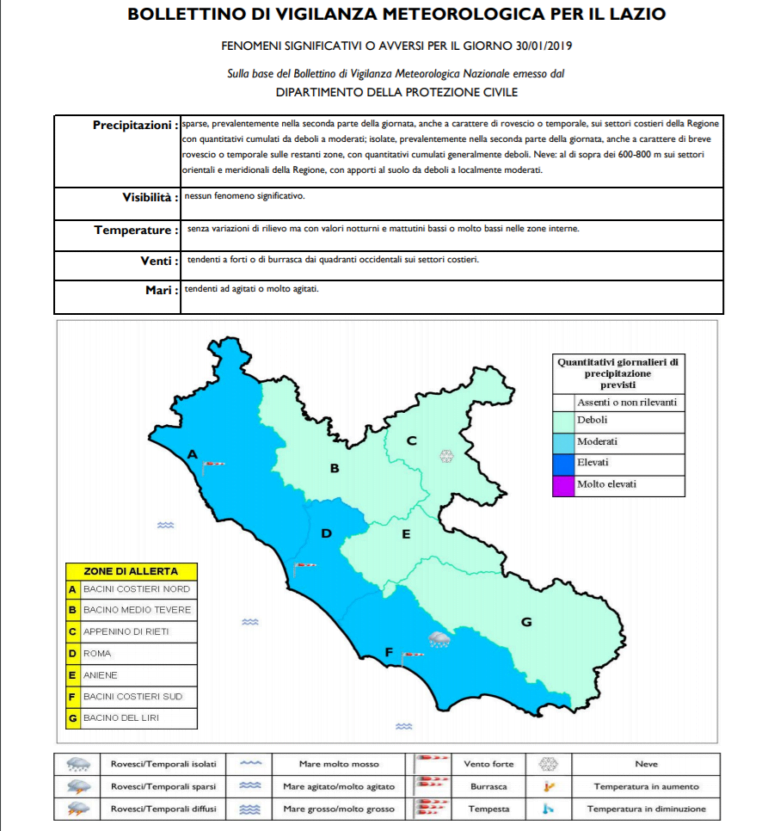 Bollettino Di Vigilanza Meteorologica Per Il Lazio 30 Gennaio 2019 bollettino-di-vigilanza-meteorologica-per-il-lazio-30-gennaio-2019