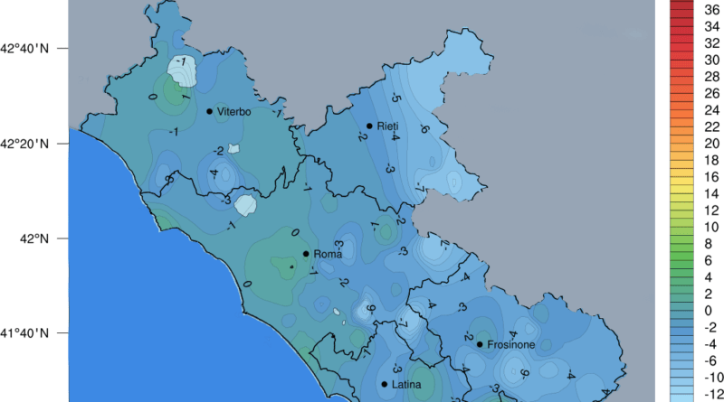 Le gelide minime del 12 Gennaio 2019