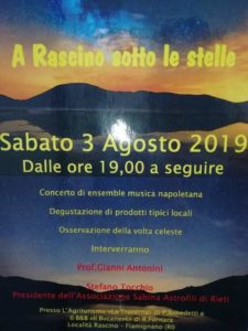 A Rascino sotto le stelle - 03 Agosto 2019
