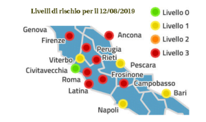 Allerta caldo 12 agosto 2019 ultimo giorno da bollino rosso sul Lazio