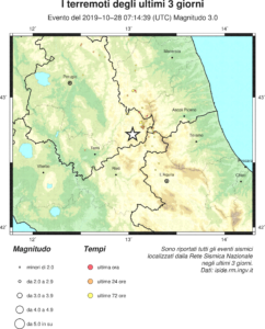 Terremoto 3.0 nel Comune di Cascia