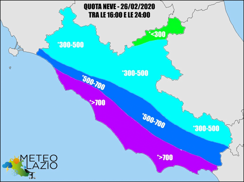 FLASH NEWS neve in arrivo, ecco le LOCALITÀ coinvolte Meteo Lazio