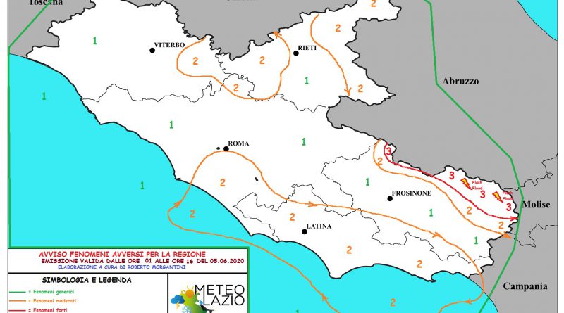 Cartina allerta Meteo