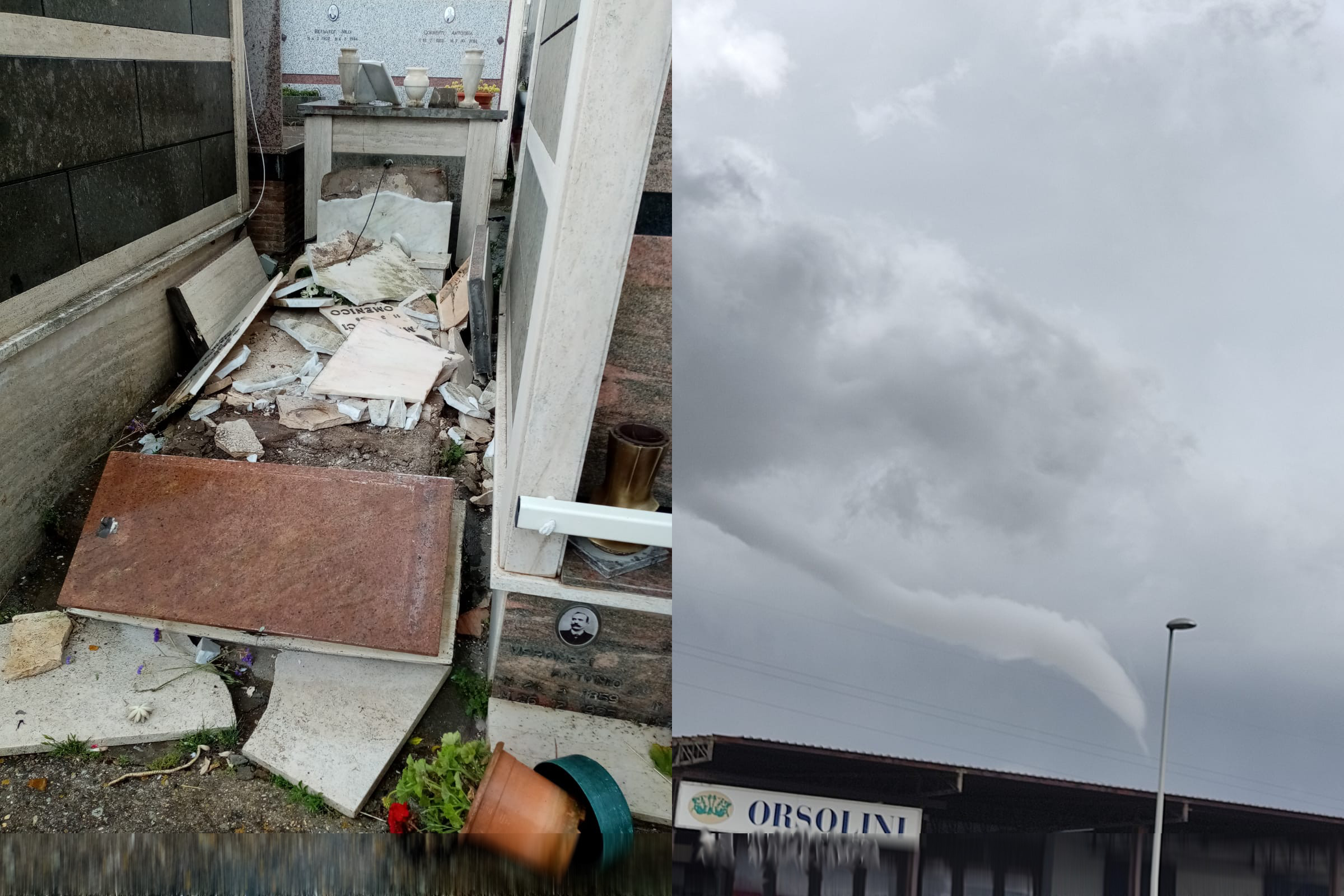 Foto Tromba D Aria Al Cimitero Di Tarquinia Il Report Dei Danni Meteo Lazio