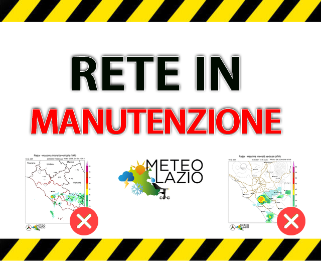 La nostra rete di monitoraggio è in manutenzione e tornerà operativa entro il mese di Settembre 2023. Vi ringraziamo per la pazienza!